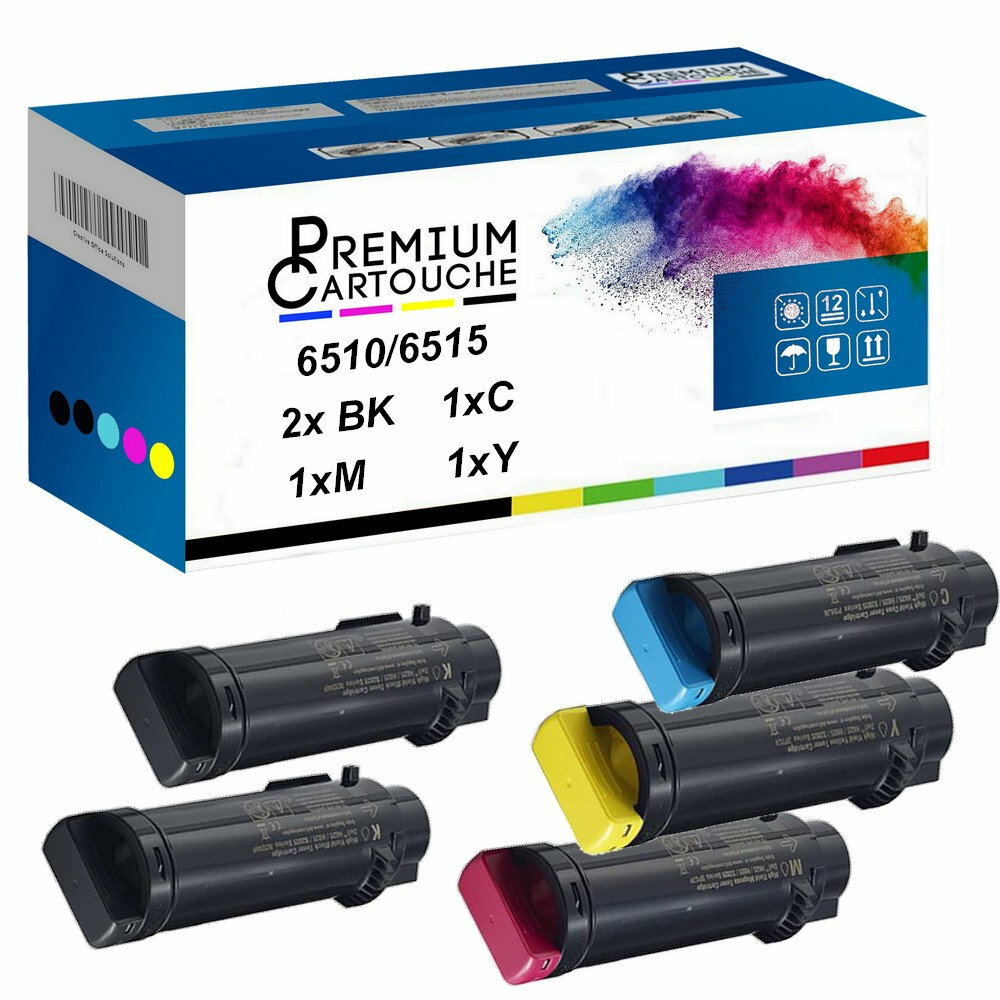 Cartouche 106R03476 premium pack de 5 toners compatibles pour une colorimétrie fidèle