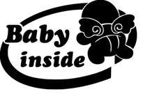 baby in car , angel , cuty ,safety , stickers vinyl decal autocollant