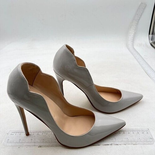 FSJ Light Grey Pointed Toe High Heels Sexy Stiletto Pumps Office Lady Shoes - Picture 4 of 8