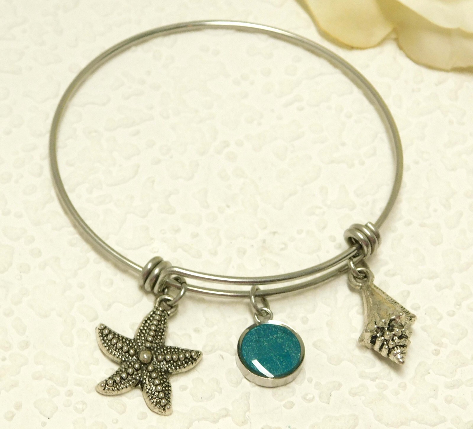 BEACH THEME ADJUSTABLE STARFISH, CONCH SHELL & OC… - image 3
