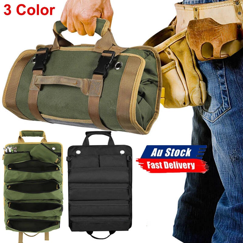 Multi-Purpose Roll Up Tool Bag Wrench Car First Aid Kit Wrap Roll Storage Case
