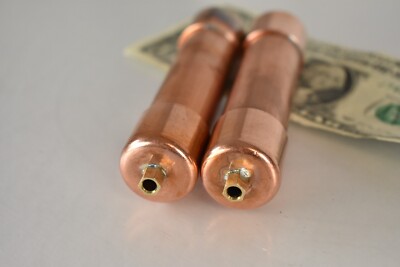 Pair Copper Rife Machine Frequency Hand Cylinders for GB4000 and