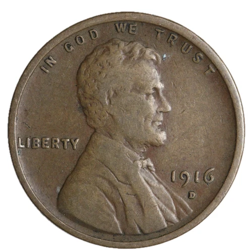 1916-D Lincoln Wheat Cent Penny F/VF Complete Your Album!!