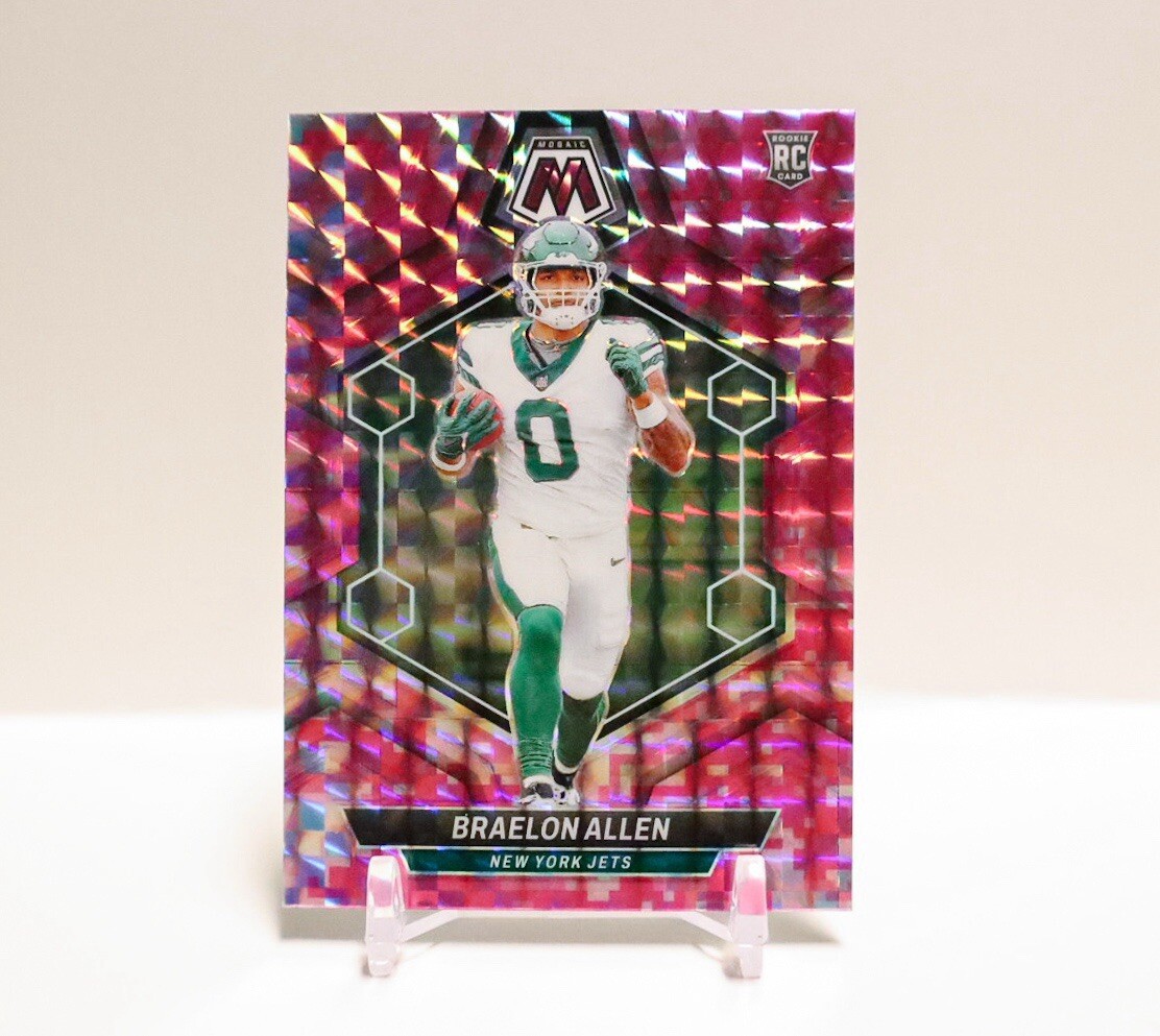 2024 Panini Mosaic - Rookies Pink Camo Mosaic Prizm #389 Braelon Allen (RC)
