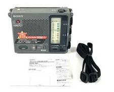 SONY ICF-B100 FM AM Radio Black TESTED Working Good F/S