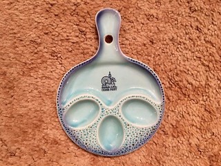 Cedar Point Amusement Park Egg Dish Vintage 1966