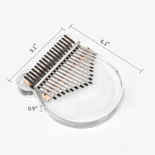 Acrylic Kalimba Thumb Piano Portable 17 Keys Mbira Musical Instruments Toy Cute - Afbeelding 6 van 15