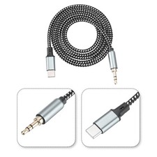 USB C to 3.5mm Male Audio Aux Jack Cable Type C Adapter to 3.5mm TRS 3.3ft Black