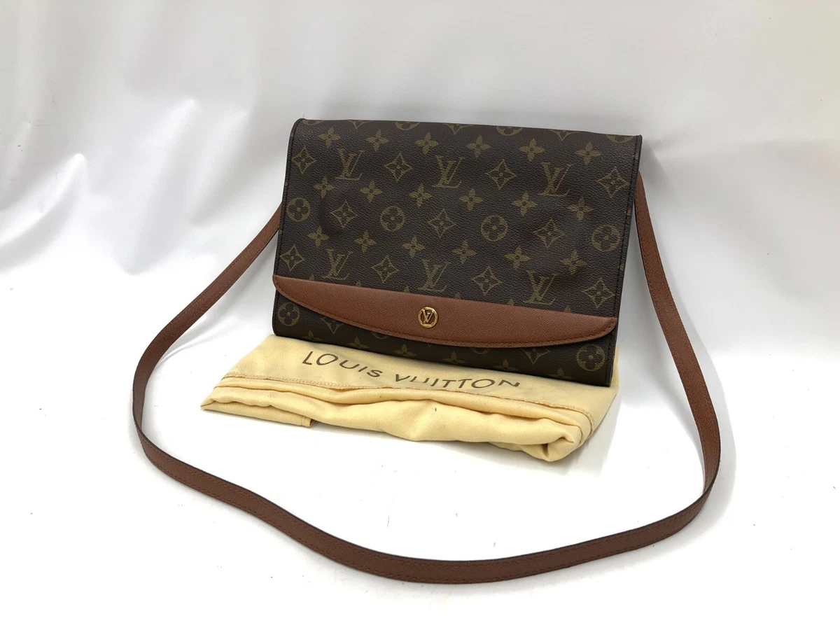 Used Brown Louis Vuitton Authentic Vintage Monogram Pochette