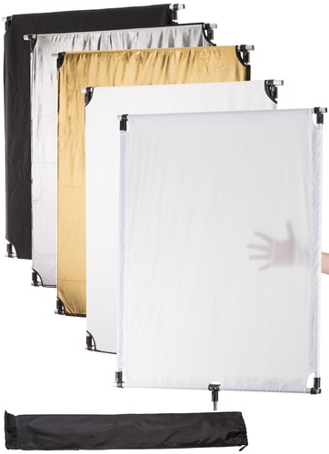Falcon Eyes S122 Achtergronddoek Grijs/Blauw Gewolkt 290 x 700 | Achtergronddoeken Katoen met