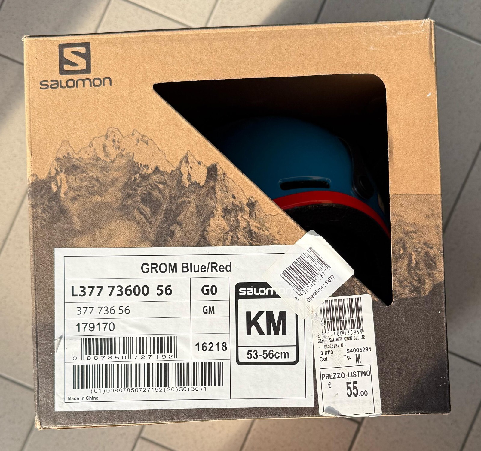 Casco Salomon L377 73600 taglia 53 56