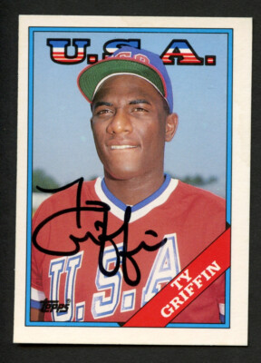 Ty Griffin #44T signed autograph auto 1988 Topps Baseball Trading