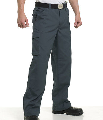 001M Russell Mens Workwear Cargo Pants Combat Trousers 5 Colours 28-48" Waist
