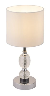 GLOBO T BRONN Tischleuchte Metall verchromt, 1x E14, 47 cm, Design-Stil, IP20, W - Bild 1 von 4