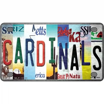 Novelty Metal License Plate Carlsbad NM Carnegie Hall Cardinals Multiple Sizes - Image 1 of 4