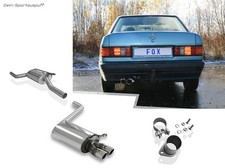 FOX Edelstahl Komplettanlage ab Kat Mercedes 190 Typ W201 2x76mm abgeschrägt
