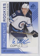 2018 Upper Deck SP Game Used Authentic Rookies Blue Kristian Vesalainen Auto 2d8
