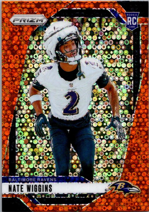 2024 Panini Prizm #380 Nate Wiggins Orange Disco Prizm