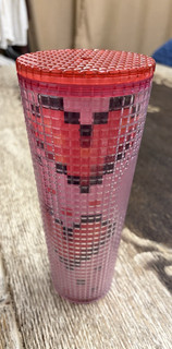 Starbucks 2025 Valentine's Day Pixel Heart Grid 24oz Cold Cup