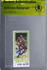 BAS 1980-81 Topps Separated Lionel Hollins #182 Authentic Auto 3c7