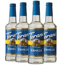 Torani Sugar Free Syrup, Vanilla, 25.4 Ounces Pack of 4