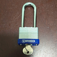 Cadenas Brinks MM16 acier laminé manille étendue clé différent bleu/argent