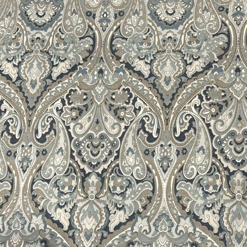 Pottery Barn McKenna Paisley KING Duvet Blue Taupe Gray Cotton/Organic Cotton