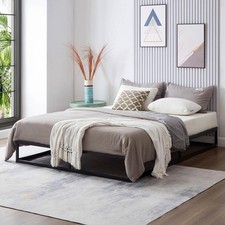 Double Bed Frame Extra Strong Platform Metal Frame Bedroom Easy Build