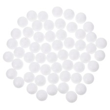 50 Pcs Solid Polystyrene White Round Spheres 2 cm for Craft Projects