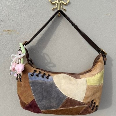 Coach Soho Patchwork Suede Leather Shoulder Bag