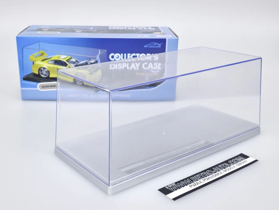 Plexiglasvitrine für Modelle (silberner Sockel) Triple9 1:24 - Bild 2 von 4