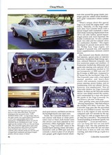 1975- 1976 Chevrolet Vega Cosworth 3 Pg Color Article Chevy 1975- 1976 Chevrolet Vega Cosworth 3 Pg Color Article Chevy