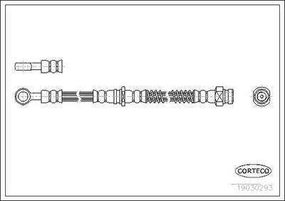 Corteco 19030293 Brake Hose for Mitsubishi Volvo