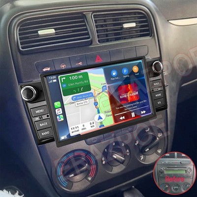 2+64GB Android 15 Carplay Für Fiat Linea Punto Autoradio GPS NAVI BT +Kamera