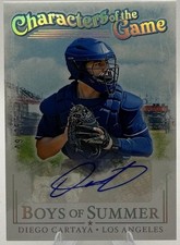 2024 Panini Boys of Summer Diego Cartaya Auto /25 Characters of the Game Dodgers