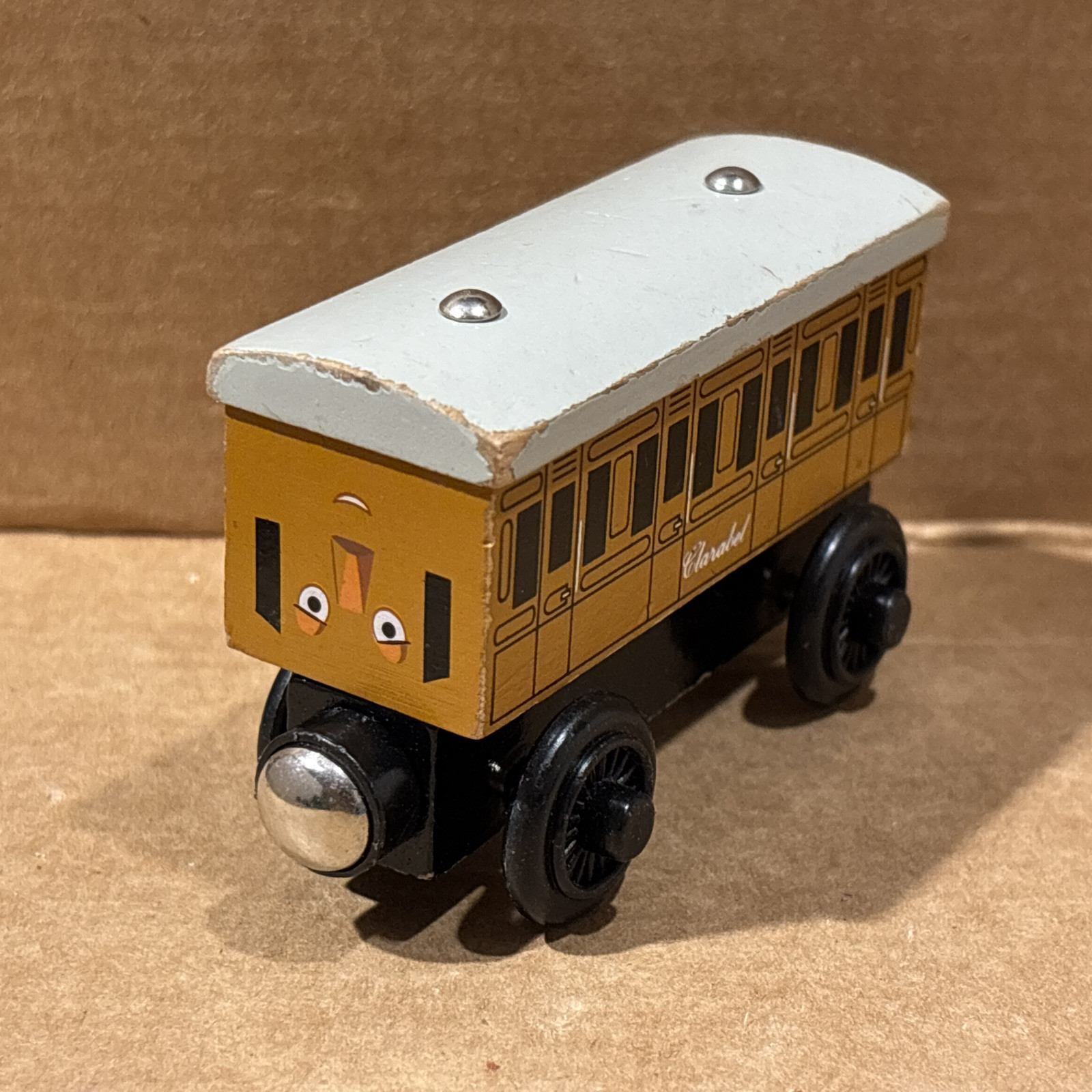 Clarabel Misprint Error with Upside Down Face TOMY Thomas Wooden Railway Train