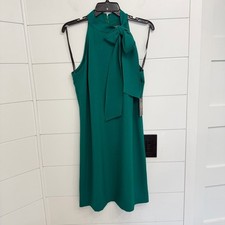 New! Vince Camuto Kelly Green Bow Neck Halter Mini Dress36235