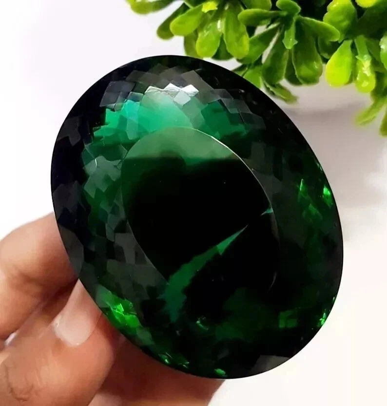 Huge Oval Cut Certified AAA Dark Green 1000.50 Ct+ Topaz Natural Loose Gemstone - Image 3 of 4