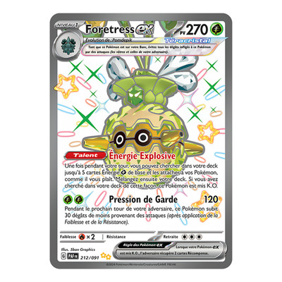 Foretress EX 212/091   Pokemon Karte EV4.5 Schicksale Paldea EV04.5 Shiny FA