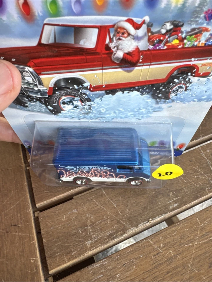 Hot Wheels Combat Medic - Vintage Holiday Rods Redline - Candy Cane Delivery Van - Image 4 of 4