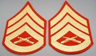 Post Korean - Vietnam War USMC Marine Staff Sergeant Patches Set NOS VERY NICE — photo 1