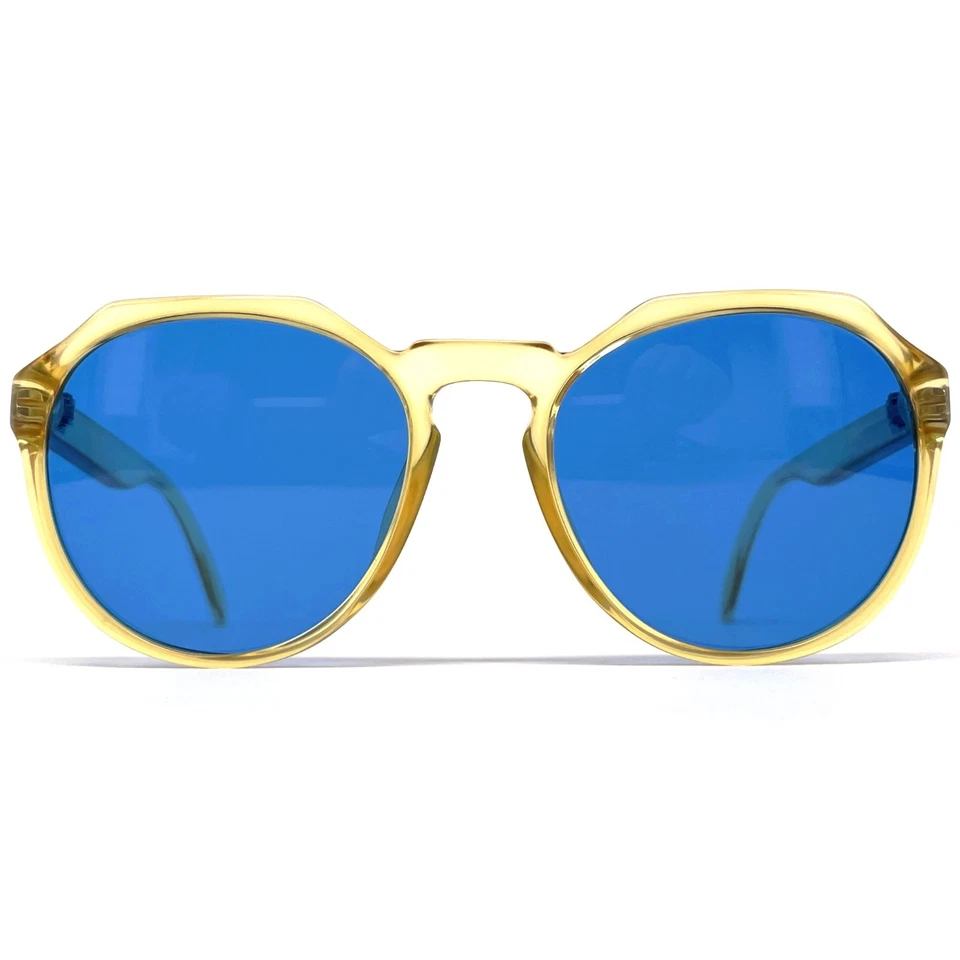 NOS vintage PLAYBOY 4679 sunglasses - 1980's Austria - Medium - Yellow / Blue - Bild 2 von 4