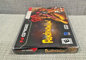 2003 NGAGE PANDEMONIUM GAME. WITH ORIGINAL BOOK, CASE, AND PLASTIC GAME HOLDER.