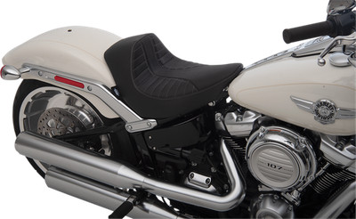 DRAG SPECIALTIES SEATS EZ-Solo Fits Seat Scorpion Stitch Silver Thread Vinyl