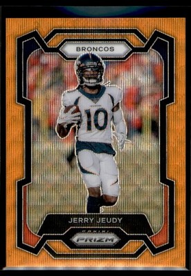2023 Panini Prizm Jerry Jeudy Orange Wave Prizm /60 #87 Broncos