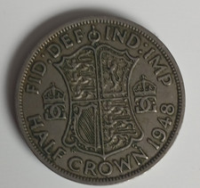 Great Britain George VI Half-Crown Coin Year 1948 Era 1936-1952