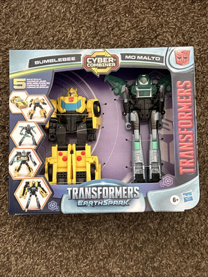 Transformers EarthSpark Bumblebee and Mo Malto Cyber-Combiner Action Figures NEW