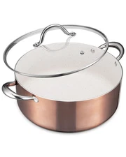 BEZIA Large 8 Quart Nonstick Cooking Pot with Lid, Induction Stock Pot, Soup ...