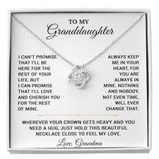 To My Granddaughter Necklace, Granddaughter Gift from Grandma, Christmas Gift