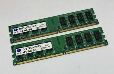 4 GB (2 x 2 GB) integraler IN2T2GNXNFI 41-09-58 PC2-6400U 800 MHz DDR2 Desktop Arbeitsspeicher